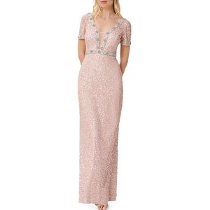 Aidan Mattox Embellished Sequin Gown